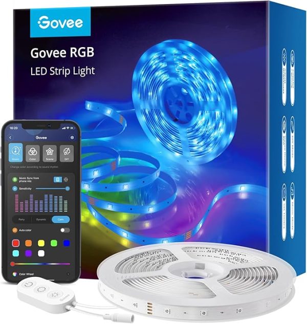 Govee Smart LED Strip Lights, RGBIC Wi-Fi