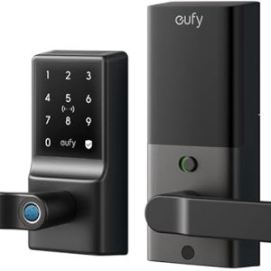 eufy Smart Lock C33, Keyless Fingerprint Door Lock with Handle